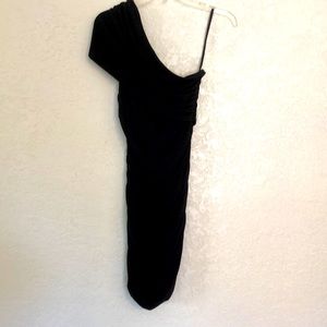 Off shoulder stretch formal mini cocktail evening holiday New Year’s Eve dress